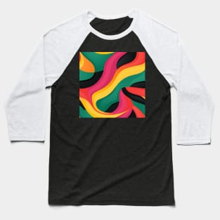 Abstract wave Baseball T-Shirt